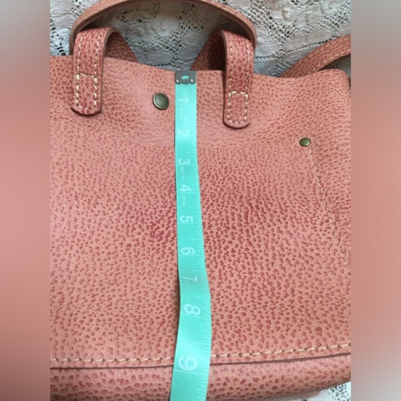 New Mini Portland Leather Goods tote. Flamingo - Picture 12 of 15